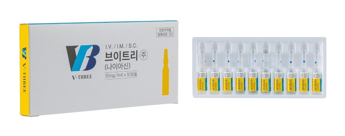 V-THREE 注射剤パッケージとアンプル 50 mg/1 mL × 10